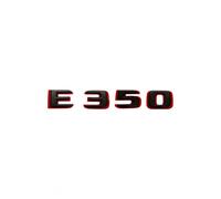 1 Emblema de Letra y número de Estilo 2024, Pegatina con Logotipo de Maletero de Coche ABS Compatible con E260 E300 E350 E400 E450 W213 W214(Black Red E350)