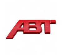 1 Emblema de Logotipo ABT de Metal 3D, Pegatina de Coche for Parrilla Delantera, Maletero Lateral y Trasero(Red Sticker,8.2cm x 3.2cm)