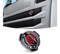 1 emblema personalizado para parrilla delantera de camión Scania, emblema de repuesto para accesorios exteriores 1401610 (advertencia de distrito de luz roja)