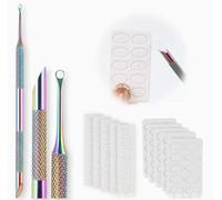 1 Empujador De Acero De Titanio De Color Y Papel De Lija De 100 Piezas, Juego De Herramientas Profesionales Para Manicura, Exfoliación, Cuidado Profesional Del Salón Y Bricolaje.