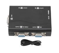 1 en 4 Salidas VGa Splitter Box Distribución de Video Duplicador 250MHz VGa Splitter 1920x1440 Divisor de Video HD Alimentado por USB para Computadora Portátil Proyector TV PC Computadora