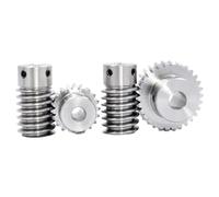 1 engranaje de turbina de acero de 0,5 m, 20/25/30/35/40/50/60 dientes, tornillo sin fin de 4/5/6 mm(Worm 5mm,25 Teeth-6MM)