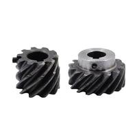 1 engranaje helicoidal de mano derecha de 2M y 45 grados, engranaje cónico de acero 45# con orificio de chavetero, engranaje escalonado for uso de precisión(14mm (keyway 5mm) 12 Teeth)