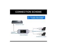 1 Entrada 2 Salidas Gigabit EstáNdar POE 1000M Extensor de Red Repetidor en Cascada Rj45 Cumple con IEEE 802.3AT/AF para CáMara IP