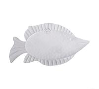 1: Escultura artística de pared de peces, 30 x 17,5 cm para decoración de jardín colgante al aire libre/interior, peces tropicales coloridos pintados a mano, construcción de hierro (azul oscuro)