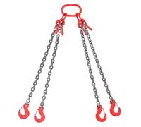 1 eslinga de cadena 3 toneladas 5/16 pulgada x 5 pies, cadenas elevación, ganchos agarre industriales 4 patas, eslingas capacidad 11000 libras, aleación G80