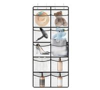 1 estante colgante, 10 bolsillos de malla, organizador de almacenamiento colgante, bolsa de almacenamiento con 4 ganchos de metal, bolsillos para puerta, dormitorio, habitación infantil, cuarto de