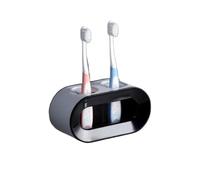 1 Estante De Almacenamiento For Cepillos De Dientes Y Pasta De Dientes For Inodoro, Sin Perforaciones, For Montar En La Pared, Soporte For Cepillos De Dientes Eléctricos.(Black)