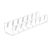 1 estante de exhibición de acrílico para sombreros, organizador vertical transparente de almacenamiento para sombreros de sol de béisbol, colección de moda, tienda de ropa, uso minorista, negro, 8 x