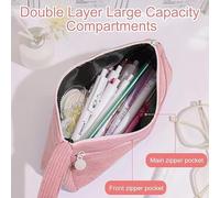 1 Estuche De Lápices Rosa Y 1 Cole, Linda Bolsa De Papelería con Cordón, Bolsa De Almacenamiento De Viaje De Gran Capacidad, Cole De Estrella De Cinco Puntas De Acrílico.