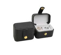 1 estuche organizador portátil for guardar joyas, pequeño estuche de viaje, mini estuche for anillos, for varios pendientes.(Black)