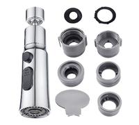 1 extensión de grifo con 1 juego de adaptadores, cabezal de pulverización para grifo de cocina, adaptador de grifo, protector antisalpicaduras para rociador de grifo, accesorio giratorio para