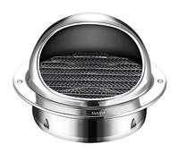 1 extractor de aire redondo de acero inoxidable 304 con malla de malla for secadora, baño y cocina (de 7,6 a 30,5 cm)(250mm)