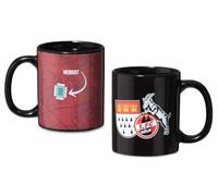 1. FC Köln Taza Magic - Heimat - Taza de café negra - Plus Bookmark I Love Köln