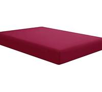 1 Fitted Sheet Only, 100% Egyptian Cotton 400 Thread Count, Fits Mattress Perfectly - Soft Wrinkle Free Sheet -32 CM Deep Pocketof Fitted Sheet, Bugundy Solid- Double Size