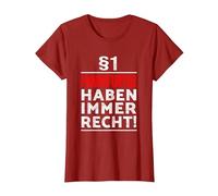 § 1 Frankfurt Haben Immer Derecho I Idea de Regalo Frankfurt. Camiseta, Mujer, Arándano, XS
