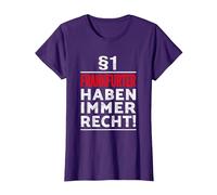 § 1 Frankfurt Haben Immer Derecho I Idea de Regalo Frankfurt. Camiseta, Mujer, Morado, XS