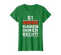 § 1 Frankfurt Haben Immer Derecho I Idea de Regalo Frankfurt. Camiseta, Mujer, Verde Kelly, XS