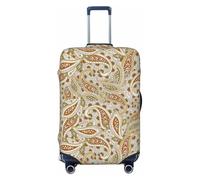 1 funda de equipaje de viaje con estampado floral de cachemira, fundas elásticas para maleta, protector para equipaje de 18 a 32 pulgadas, Black, M