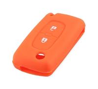 1 Funda de Silicona para Llave de Coche de 2/3 Botones para Citroen C2 C3 C4 C6 para Peugeot 107 207 307 308 406 407 408 607(2 Buttons Orange)