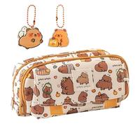 1 funda para mujer, 2 colgantes capibara, estuche lindo con cremallera, bolsa multifunción