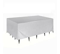 1 funda protectora for muebles de patio, ideal for juegos sofás, mesas y sillas, resistente al polvo viento(Silver,320x220x90cm)