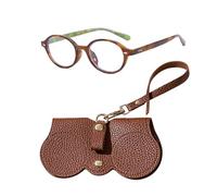 1 Gafas Con Montura Ovalada Y 1 Bolsa Para Gafas, Gafas Retro Con Estampado De Leopardo, Gafas De Moda Clásicas, Accesorios De Vestir, Gafas Para Juegos De Computadora