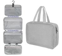 1 Gancho Colgante for Viaje, Plegable, Impermeable, for Bolso de Mano, Organizador Maquillaje, cosméticos, afeitadoras, Estuche for Suministros baño para Viajes Y Salidas(Grey)