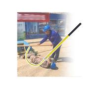 1 gancho eléctrico de rescate de seguridad de 1,5, 2 y 3 m, poste de rescate aislado de alto voltaje para subestaciones o fábricas, equipo de protección para bomberos (amarillo, 1 m)