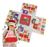 1 * Geschenkboxen für Weihnachten - 23x23x16cm Dolciumi Destiny Destiny Boxes Molitistratto Papierstil Halter Container Geschenke für Kinder und Erwachsene elegant Weihnachtsfeien