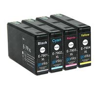 1 Go - Juego de 4 Cartuchos de Tinta para reemplazar Epson T7906 (Serie 79XL), Compatible y no OEM para impresoras Epson Workforce Pro (4 tintas)