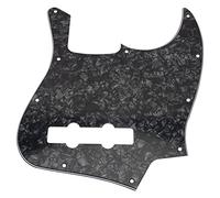1 Golpeador Yootones de 10 agujeros para Jazz Bass J Bass para USA/Mexicano Fender Jazz Bass (3 capas negro perla)