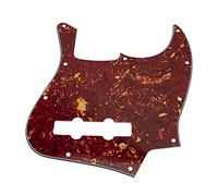 1 Golpeador Yootones de 10 agujeros para Jazz Bass J Bass para USA/Mexicano Fender Jazz Bass (4 capas de color rojo de tortuga)