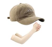 1 Gorra de béisbol para Hombre, 1 par de Mangas, Gorra Deportiva, Gorra para Caminar al Aire Libre, Gorra de béisbol Ajustable