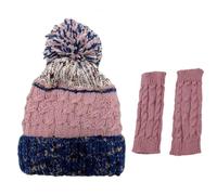 1 Gorro Abrigado Y 1 Par De Mangas Abrigadas, Mangas Tejidas Sin Dedos, Lindo Gorro Tejido, Equipo De Invierno para Exteriores