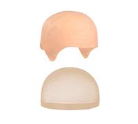 1 gorro calvo arrugado y 1 redecilla de color piel para cosplay, accesorios de mascarada, accesorios para actuaciones en escenario, accesorios para cuero cabelludo falso