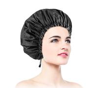 1 gorro de ducha ajustable de doble capa, extragrande y reutilizable para mujer, impermeable y con forro de EVA, diseño extragrande para todo tipo de cabello