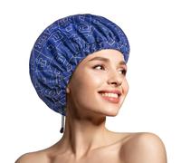 1 gorro de ducha ajustable de doble capa, extragrande y reutilizable para mujer, impermeable y con forro de EVA, diseño extragrande para todo tipo de cabello