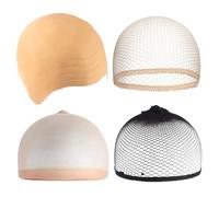 1 Gorro De Peluca, 3 Piezas De Redecilla Para El Cabello, Gorro Semicalvo Para Niños, Capucha De Cosplay, Gorro De Peluca De Látex Para Hombres