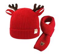 1 Gorro De Punto Y 1 Bufanda De Punto, Productos Térmicos Para Niños, Bufanda Resistente Al Viento, Bonito Gorro Para Niños, Gorro Elástico Suave