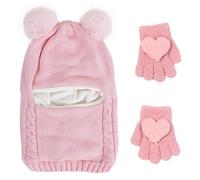 1 Gorro Para Niños Y 1 Par De Guantes De Punto, Gorro Cálido Para Niños, Gorro De Punto Para Niños, Suministros Cálidos De Invierno Para Niños