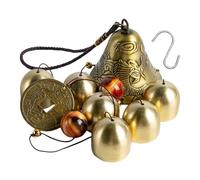 1 gran carillón de viento en forma de reloj, gancho en forma de S, carillones de viento retro de metal, colgante para tienda de artículos del hogar, decorativos