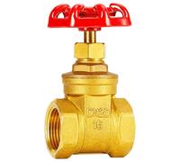 1 grifo de válvula de compuerta de rosca hembra de 0.25 pulgadas, 1 cm, 0.5 pulgadas, interruptor de agua principal de latón (engrosamiento DN25)