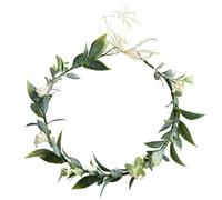 1 guirnalda de pelo verde con diseño de hojas para mujer, ideal para bodas, actuaciones, bailes