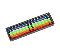 1 Herramienta matemática de ábaco arcoíris de 13: cuentas de ABS para la práctica de cálculo mental de los niños en la escuela y en hogar Herramienta de ábaco de cuentas deslizantes