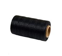 1 hilo encerado para coser cuero, hilo de lino encerado para coser a mano cuero, hilo encerado resistente para coser a mano, encuadernación, manualidades, hilo encerado, 260 m (negro)