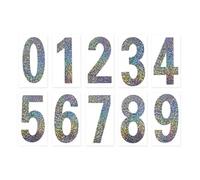 1 Hoja/ 2 Hojas De Números Reflectantes Del 0 Al 9 for Buzón - Números De Casa for Exterior, Letras Personalizadas for Decorar for Letreros, Buzones, Puertas, Automóviles(Laser,1sheets,2 Inch)