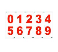 1 Hoja/ 2 Hojas De Números Reflectantes Del 0 Al 9 for Buzón - Números De Casa for Exterior, Letras Personalizadas for Decorar for Letreros, Buzones, Puertas, Automóviles(Red,1sheets,4 Inch)