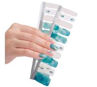 1 hoja de pegatinas completas para uñas, tiras de esmalte de uñas, pegatinas de uñas con purpurina, pegatinas de arte para mujeres y niñas