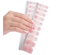 1 hoja de pegatinas completas para uñas, tiras de esmalte de uñas, pegatinas de uñas con purpurina, pegatinas de arte para mujeres y niñas